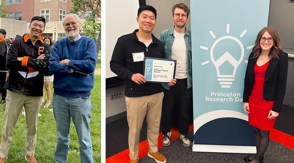 James Zhang and Brian Kernighan stand next to each other
