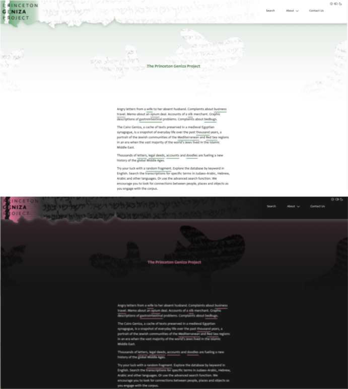 Screen Shot 2022-04-07 at 10.22.12 PM.png The home page in both light and dark modes