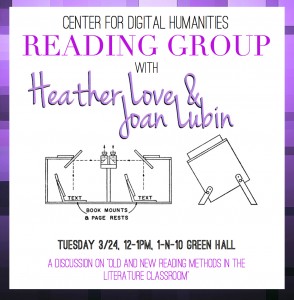 event poster for cdh reading group